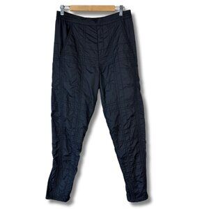 Alexander Wang Nylon Quilted Pants Luxury Streetwear Lightweight Black Medium